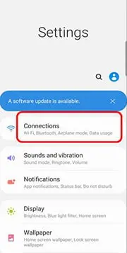 Tap “Connections”