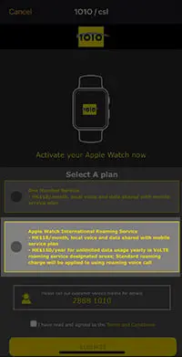 Step 5: Select Roaming Service
